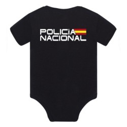 Body para bebe negro POLICÍA NACIONAL
