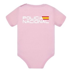Body para bebe rosa POLICÍA NACIONAL