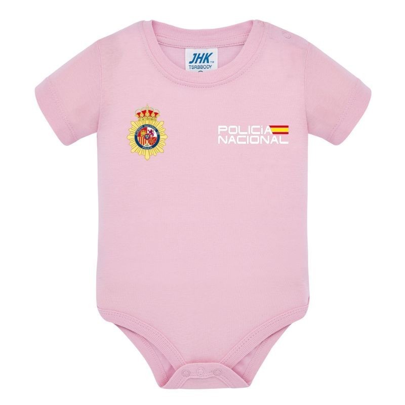 Body para bebe rosa POLICÍA NACIONAL