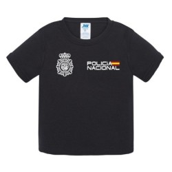 Camiseta negra baby POLICIA NACIONAL