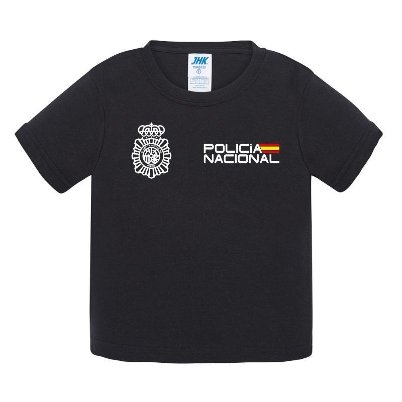 Camiseta negra baby POLICIA NACIONAL