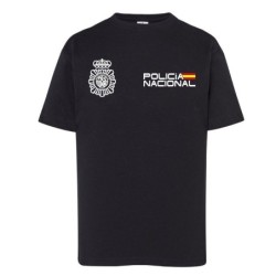 Camiseta negra niño/a POLICIA NACIONAL