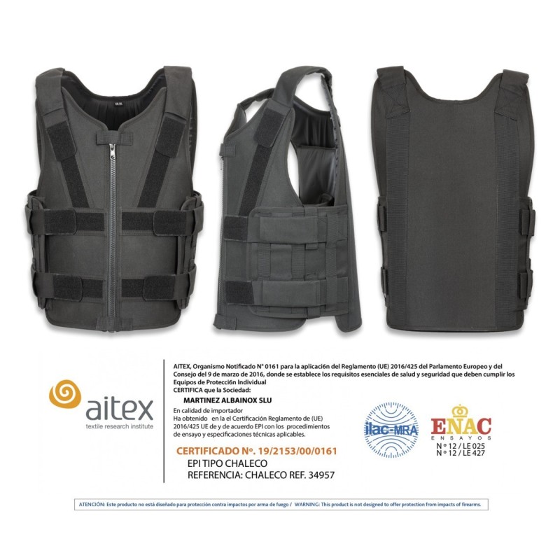 Chaleco anticorte y antipinchazo