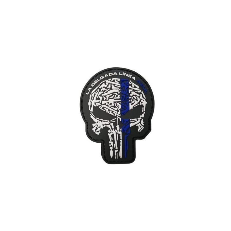 Parche Punisher “LA DELGADA LÍNEA AZUL” Goma P.V.C...
