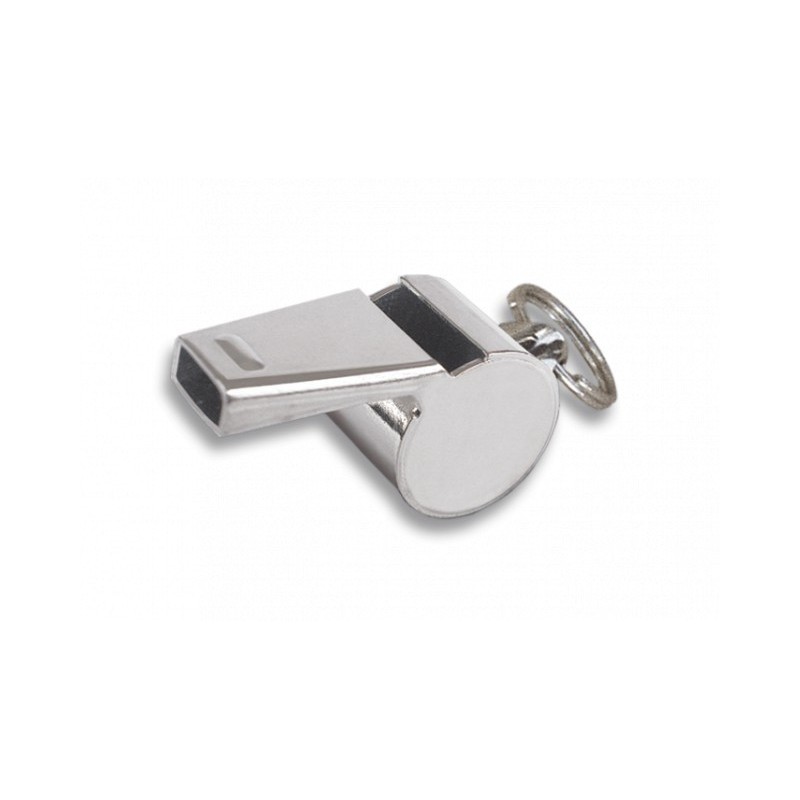 Silbato metálico cromado con anilla 33031