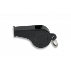 Silbato plástico negro con anilla (4cm) 33032