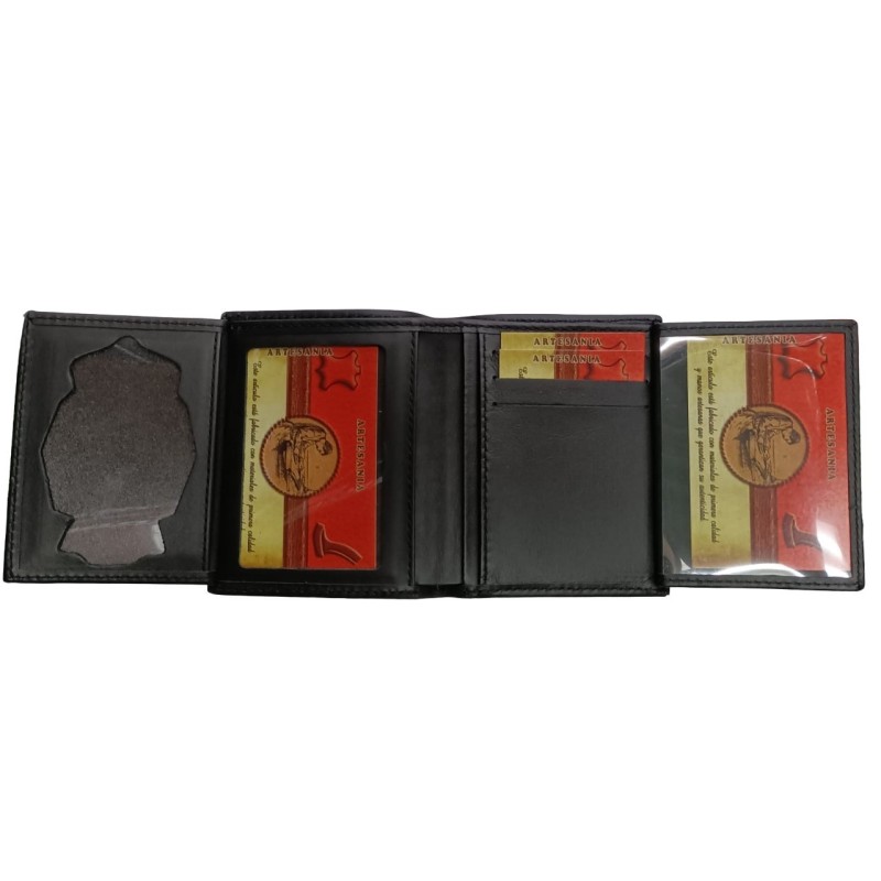 Cartera tipo libro porta placa carnet