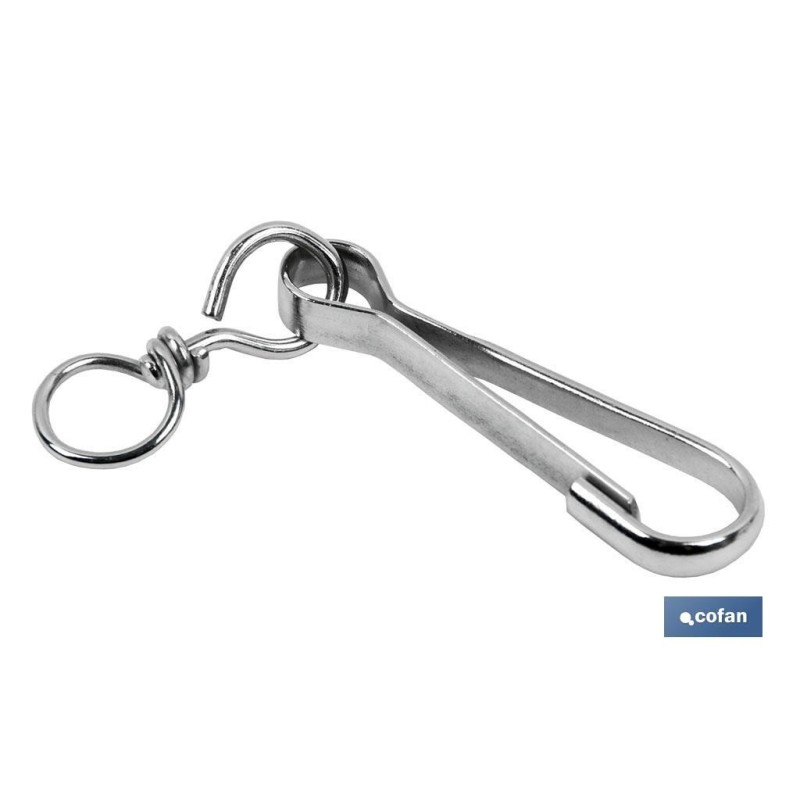 MOSQUETON NIQUELADO 100MM