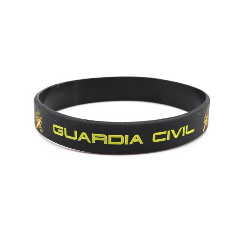 PULSERA PVC GUARDIA CIVIL NEGRA