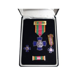 ESTUCHE COMPLETO MEDALLA DEDICACIÓN POLICIAL 25 AÑOS