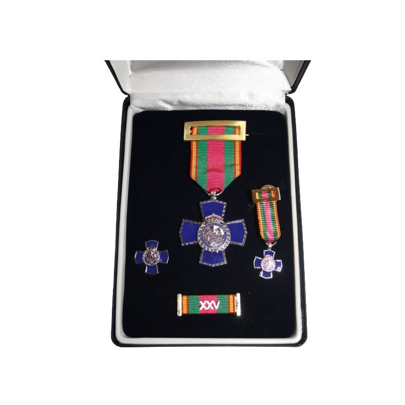 ESTUCHE COMPLETO MEDALLA DEDICACIÓN POLICIAL 25 AÑOS