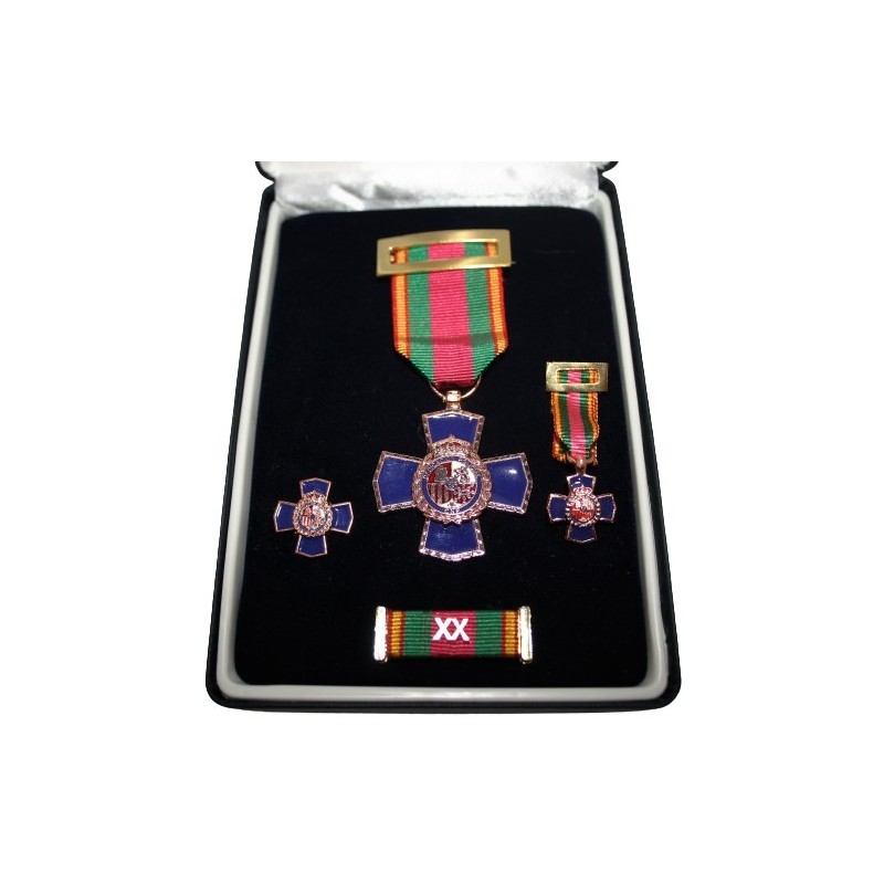 ESTUCHE COMPLETO MEDALLA DEDICACIÓN POLICIAL 20 AÑOS